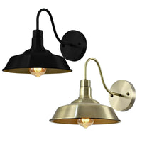 Outdoor Barn Wall Light E27 IP54 In Brass Or Black