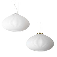 Plisse' Pendant Light ø450mm in Chrome or Satin Brass