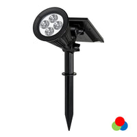 Solar LED Garden Spot Light Kit in Black (RGB) Solar Lighting Direct
