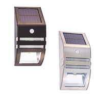 Solar Powered Flush Mounted LED Step Light in Black or Stainless Steel