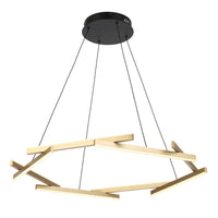 Tarson 1 Tier LED Pendant Light in Black & Gold