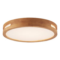 Thalia LED Oyster Light CCT 12w, 24w, 36w in Teak Wood