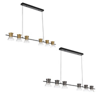 Tipico LED Pendant Light 6Lt in Gold or Gun Metal