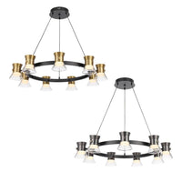 Tipico LED Pendant Light 9Lt in Gold or Gun Metal