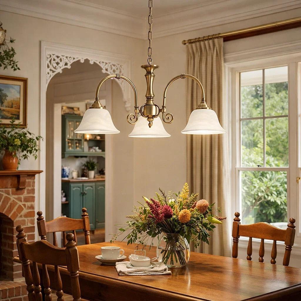 Superlux Lighting R9353-3P-AB | Traditional Antique Pendant Light