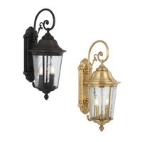 Tremont Outdoor Wall Light in Black or Brass
