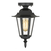 Upton Outdoor Close to Ceiling Light in Black