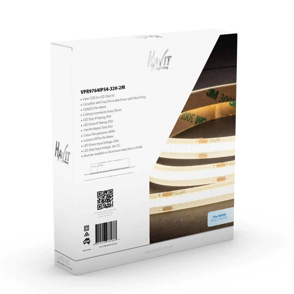 Viper COB LED Strip Kit 10w Per Metre 2m 3k, 4k, 5k Havit Lighting - V ...