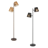Valora Floor Lamp 2Lt in Bronze/Natural or Gun Metal/Black