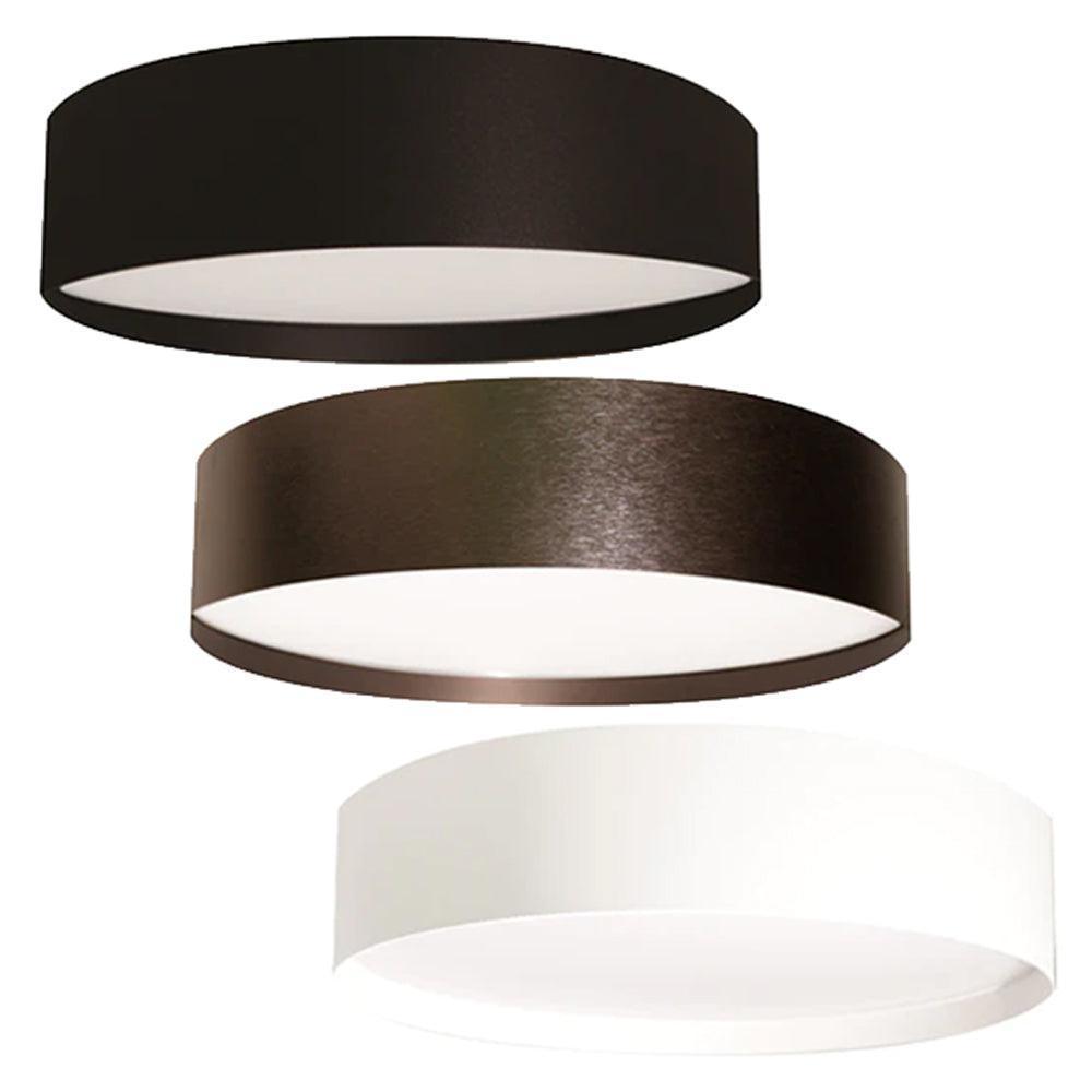 Eurotech Venius V01 large ceiling button oyster light in black, 600mm statement finish