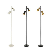 Verik Floor Lamp 2Lt in Beige, Black or Brass