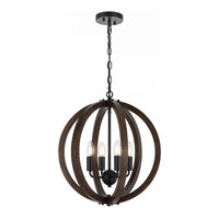Vestal Pendant Light 4Lt in Black