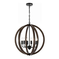 Vestal Pendant Light 6Lt in Black