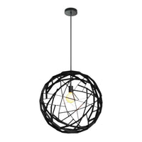 Chelsea Wooden Pendant Light in Black Eurotech - W370