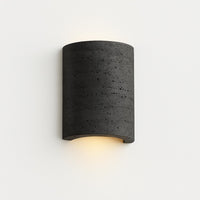 Wisp Travertine Up/Down Wall Light in Black