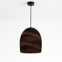 Zanora Pendant Light Dome Hand Crafted Recycled Cardboard in Brown