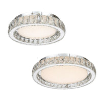 Zayla LED Oyster Light Small or Large in Chrome