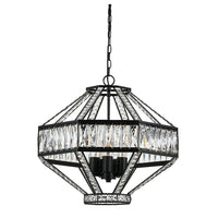 Zofio Pendant Light 5Lt in Clear/Oil Bronze