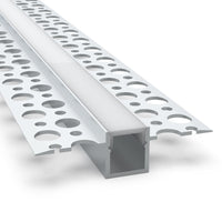 53mm x 14mm Aluminium in-Wall LED Profile Style 011 2000mm in White