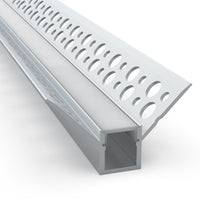 46mm x 26mm Aluminium in-Wall LED Profile Style 012 2000mm in White