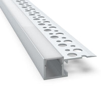 16mm x 14mm Aluminium in-Wall LED Profile Style 016 2000mm in White