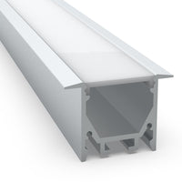 35mm x 25mm Aluminium in-Ceiling LED Profile Style 017 2000mm in Silver, Black or White
