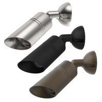 AQL-401 Hydra Outdoor Wall Spot Light Brushed Chrome, Black, Aged Brass