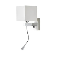 Read Indoor Wall Light 2Lt Chrome/White