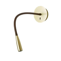 Flexi Leather Indoor LED Wall Light 3w Matt Brass