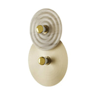 Abby Indoor Wall Light 2Lt in Matt Black, Matt Brass