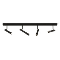 Ycro LED Ceiling Light 4Lt in Matt Black or Matt Black/Matt Gold