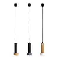 Focus LED Pendant Light 5w Matt Black, Aged Gold
