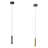 Ycro LED Pendant Light 8w Matt Black, Matt Brass