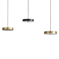 Ambor LED Pendant Light 3Lt 9w in Matt Black, Matt Brass
