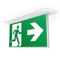 Core Razor Surface Mount Exit Light in Black or White