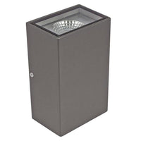 Vernier-II Outdoor LED Up/Down Wall Light 9w in Charcoal
