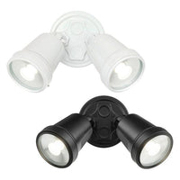Hunter Twin LED Flood Light CCT 22w in White or Black