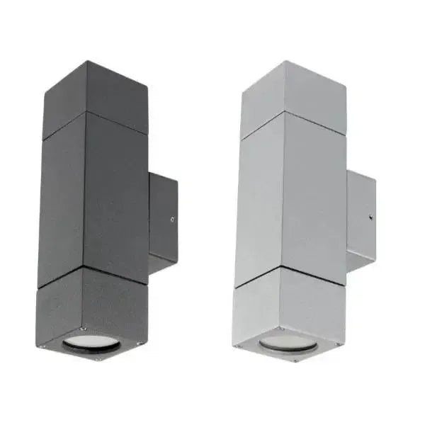 Brilliant Prairie Up/Down Exterior Wall Light in Charcoal or Silver