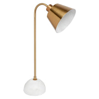 Nicholson Table Lamp White and Brass 12200