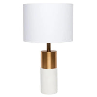 Lane Table Lamp White/Brass 12226