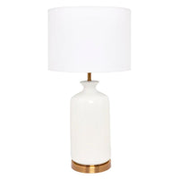 Camille Table Lamp White/Gold 12238