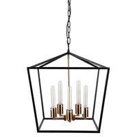 Le Mans Pendant Light 5Lt Medium in Black