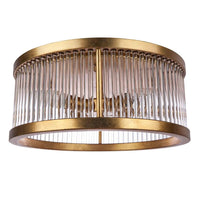 Francine Flush Mount Ceiling Light 4Lt in Antique Gold