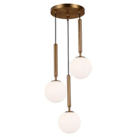 Chapel Pendant Light 3Lt in Brushed Brass