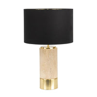 Paola Travertine Table Lamp Black, White B12380, B12378