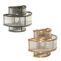 Fontaine Indoor Wall Light 2Lt in Antique Black or Brass