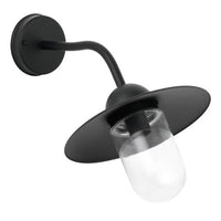 Deksel Sun Hat Outdoor Wall Light in Matt Black