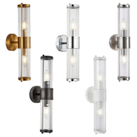 Tiempo Indoor Up/Down Wall Light in Antique Brass, Chrome, Satin Chrome, Black or White