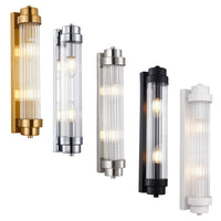 Varillas Indoor Up/Down Wall Light in Antique Brass, Chrome, Satin Chrome, Black or White