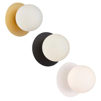 Balle Indoor Wall Light Round Base in Gold, Black or White